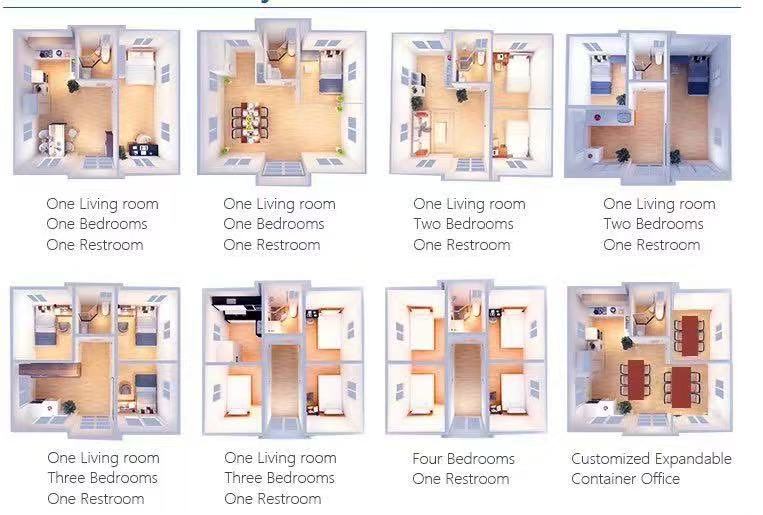 20ft 2-Bedroom Expandable Prefab Container House