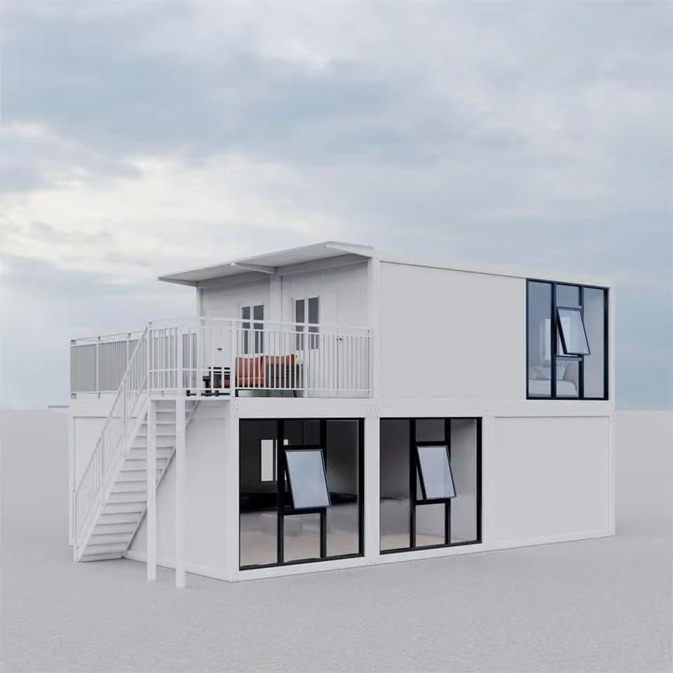 Flat pack container house assembly and site preparation